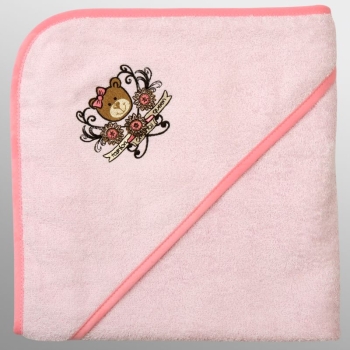 Preview: 60088 Kapuzenbadetuch Teddy rosé 100 x 100 cm Preview: 60088 Kapuzenbadetuch Teddy rosé 100 x 100 cm