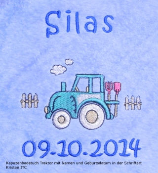 Preview: 45991 Kapuzenbadetuch Traktor 80 x 80 cm Preview: 45991 Kapuzenbadetuch Traktor 80 x 80 cm