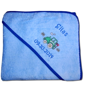 Preview: 45991 Kapuzenbadetuch Traktor 80 x 80 cm Preview: 45991 Kapuzenbadetuch Traktor 80 x 80 cm