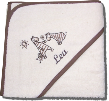 Preview: 65291 Kapuzenbadetuch Zebras 80 x 80 cm Preview: 65291 Kapuzenbadetuch Zebras 80 x 80 cm