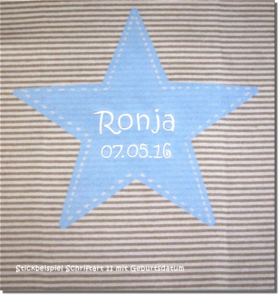 Babydecke mit Namen Juwel Stern